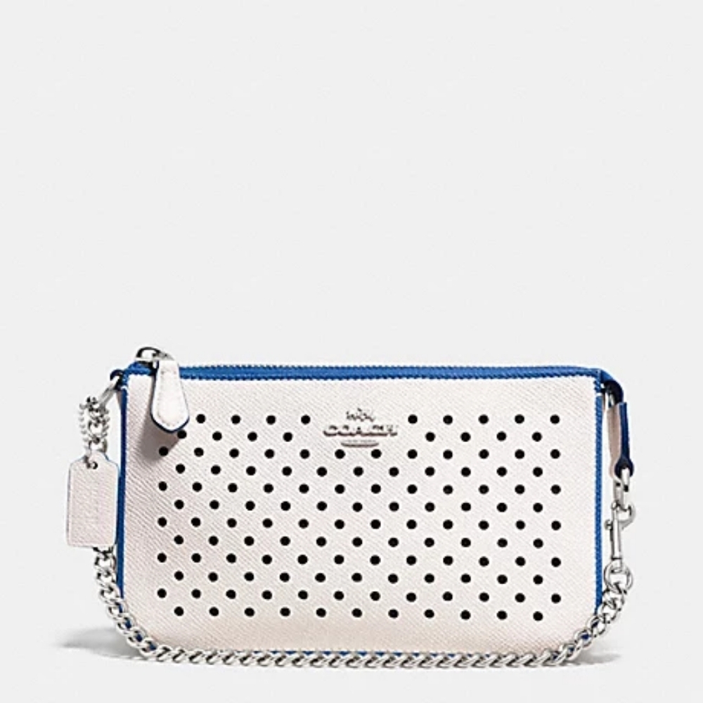 COACH 53225 NOLITA WRISTLET 19 IN PERFORATED LEATHER